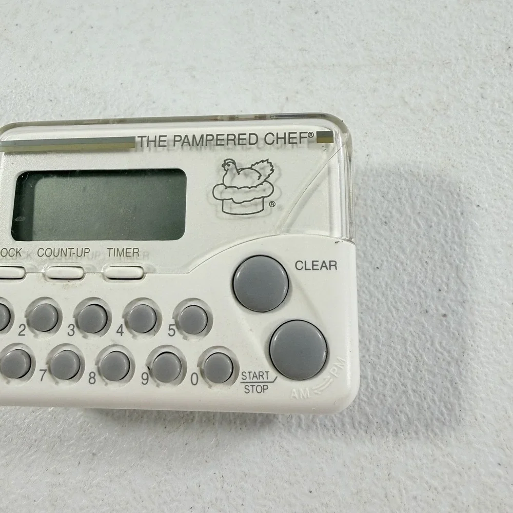 Retired Pampered Chef Digital Clock Timer Model #1900 With Magnetic Clip / Stand